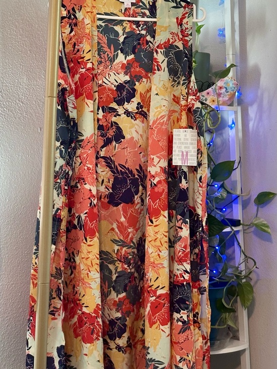 LuLaRoe Other - LuLaRoe Floral Swim Coverup in Coral, Navy & Cream